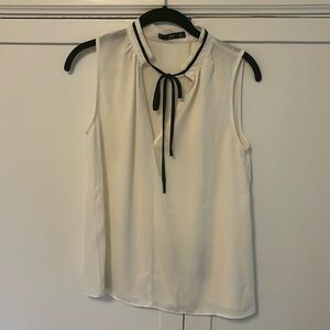 blouse with black bow